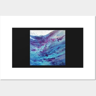 Waves Acrylic Flow Painting Posters and Art